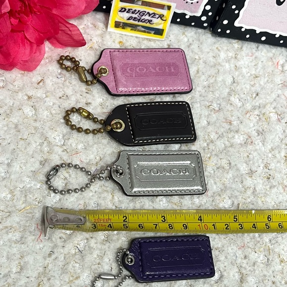 COACH Set of 4 Leather Replacement Hang Tag Fobs - Picture 6 of 6